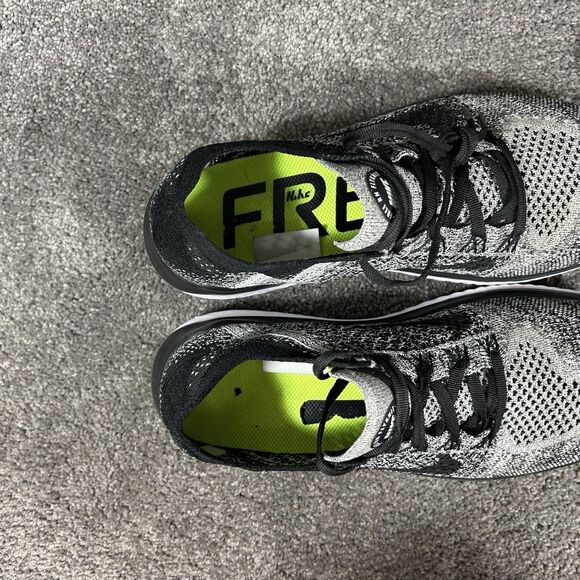 Nike Free RN Flyknit 2018 942838-101 Mens Size 8 Black White Oreo Running Shoes main image 7